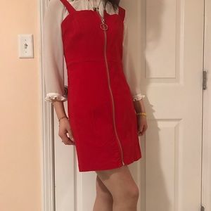 Forever 21 Red Overall Dress